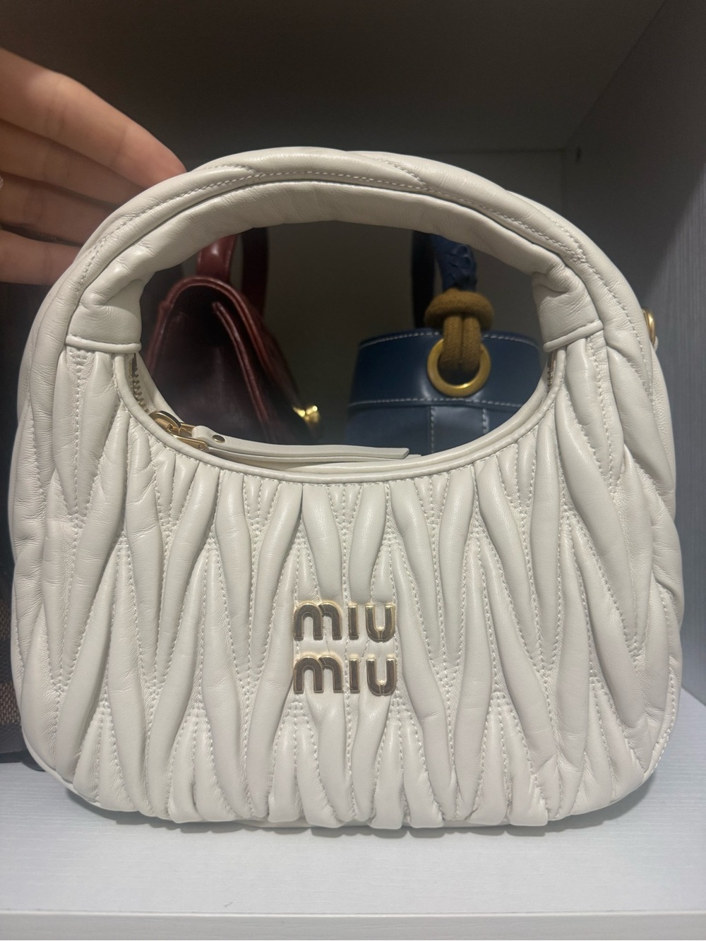 Miu Miu White Wander bag size small